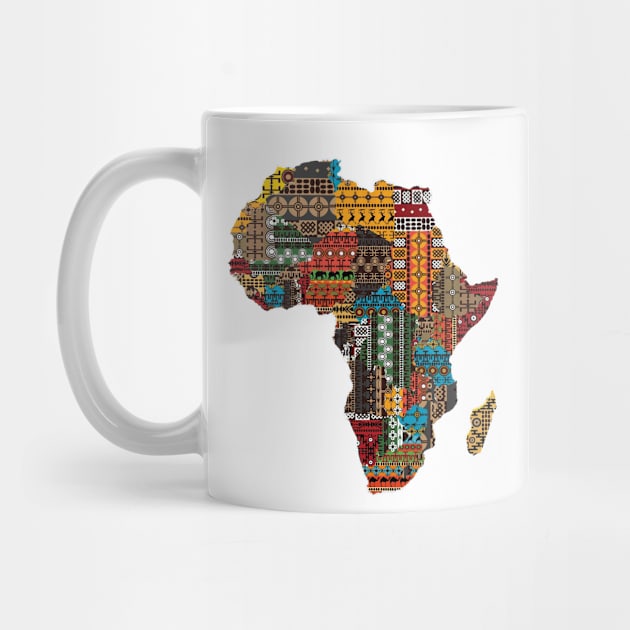 Africa Map With Countries Architectural Feature Popular by TMSTORE